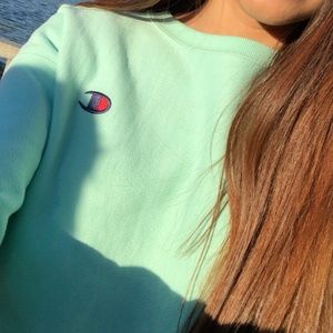 Champion Crewneck Sweatshirt in Mint